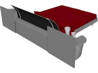 Bed Artistic 3D Model