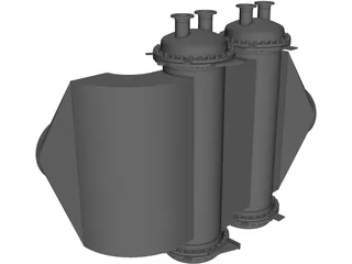 Condensing Gas Heat Exchanger 3D Model