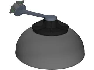 Industrial Lamp Explosion Poof 3D Model