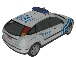 Ford Focus Police (Belgium) 3D Model