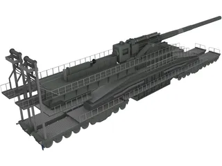 Schwerer Gustav Dora 3D Model - 3DCADBrowser