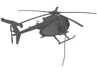 MD Helicopters MH-6/AH-6 Little Bird 3D Model