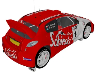 Peugeot 206 WRC 3D Model