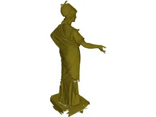 Classical Relief Statue 3D Model