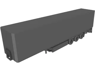 European Semi-Trailer 3D Model