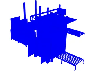 Top Load Palletizer with Pallet Destacker 3D Model