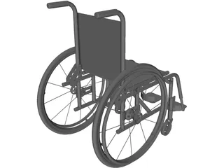 Wheelchair Foldable 3D Model