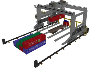 Container Loader Port 3D Model