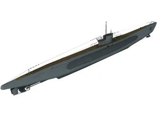 Uboat Type VII 3D Model