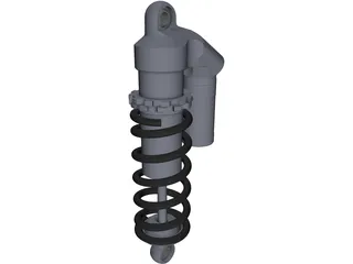 Ohlins TTX-25 Damper w/ Spring 3D Model