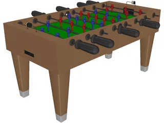 Foosball Table 3D Model