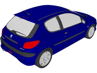 Peugeot 206 3D Model