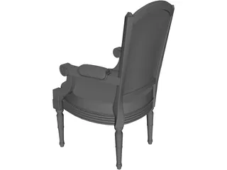 Classic Arm Chair 3D Model