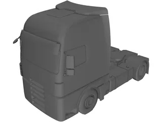 European Cab Over Truck 3D Model