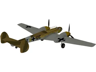 Messerschmitt BF-110 3D Model