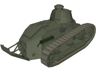 Renault FT-17 3D Model