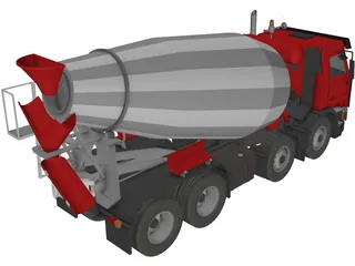 Scania 400 Cement Mixer 3D Model