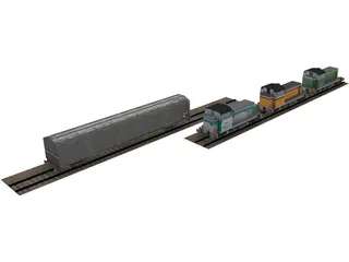 Trains Collection 3D Model