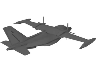 Mitsubishi MU-2 Marquise 3D Model