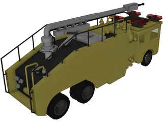 Airport Fire Truck 3D Model