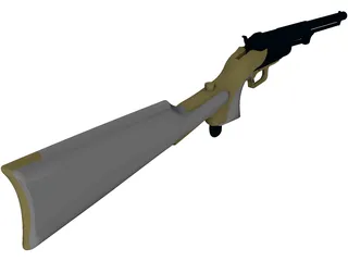 Colt 1847 Dragoon with Stock 3D Model