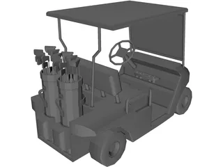 Golf Cart 3D Model