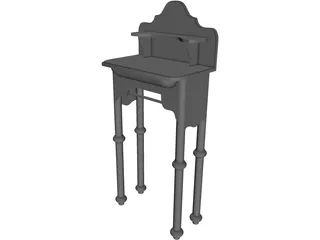 Lavatory Stand Antique 3D Model