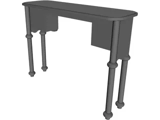 Desk Antique 3D Model