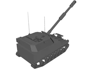 M109A6 Paladin Self-Propelled Howitzer 3D Model