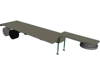 M269A1 Semitrailer Lowbed: Wrecker 3D Model