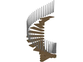 Spiral Staircase 3D Model