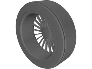 Wheel Rim Metal 3D Model