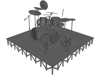 Drum Kit Big 3D Model