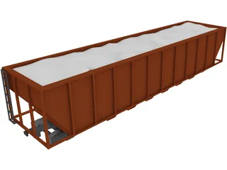 Railroad Coal Car 3D Model