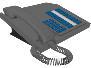 Office Phone Set 3D Model