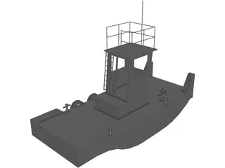 Push Boat 3D Model