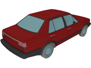 Volkswagen Jetta (1987) [+Interior] 3D Model