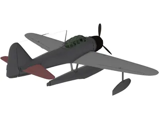 A6M2 N Type 2 Rufe 3D Model