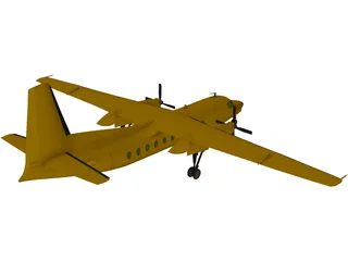 Fokker F27 Friendship 3D Model