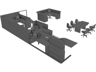 Office Corner 3D Model