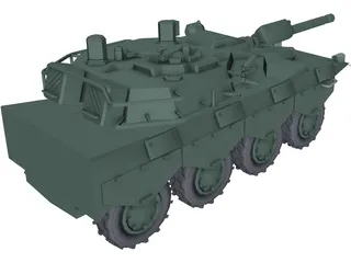 Armoured Car 8x8 3D Model