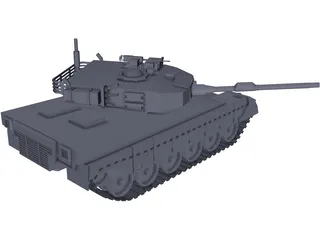 Japanese Type 90 Tank 3D Model