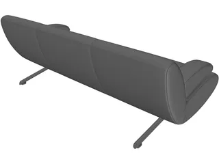 Sofa Cushioned 3D Model