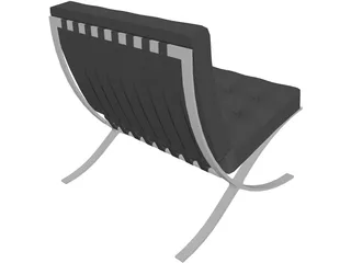 Chair Barcelona Mies Van de Rohe 3D Model