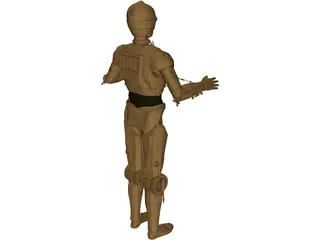 Star Wars C3PO Robot 3D Model