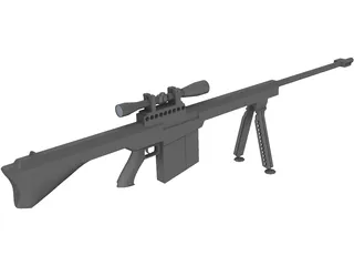 Barret Sniper Rifle 3D Model