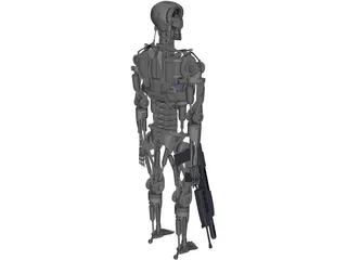 Terminator T-800 Metal Skeleton 3D Model