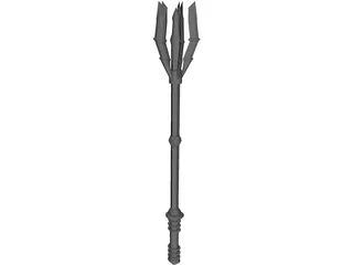 Wicked Bladed Mace 3D Model