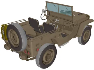 Jeep Willys (1935) 3D Model