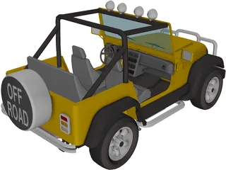 Jeep Wrangler (1995) 3D Model